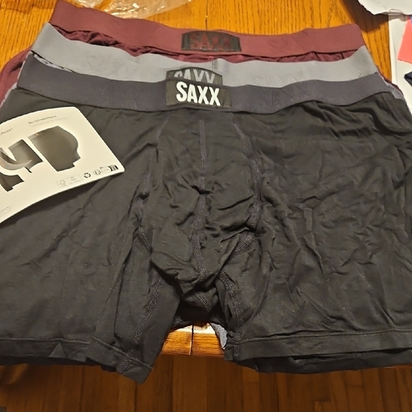 SAXX Men's Boxer Briefs - Black, Gray, and Maroon - Picture 1 of 4